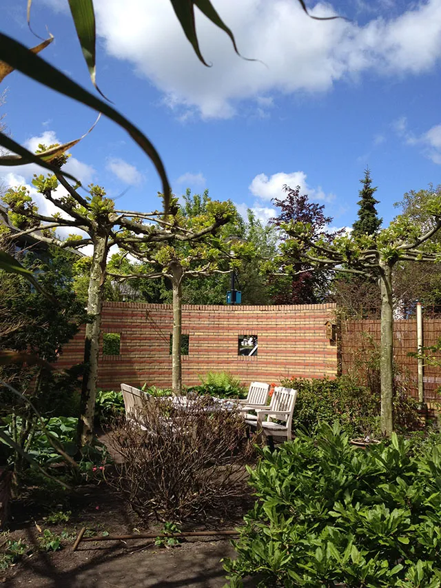 Tuin met doordachte indeling en beplanting
